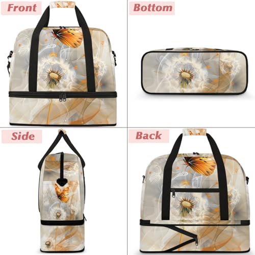 Large Weekender Overnight Bags Art Abstract Butterfly Travel Duffel Bag for Women Men Gym Bag With Shoe Compartment Foldie Travel Tote Bag Carry On Personal Item Bag for Travel Gym Sports3