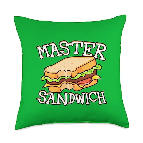 Sammich King Sandwich Gift Pillow 18x18 Multicolor