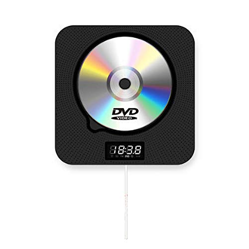 Tragbarer CD Player,Wand montierte Home Audio Bluetooth Boombox, HiFi Lautsprecher, FM Radio, USB MP3 Musik Player, 3,5 mm Kopfhöreranschluss