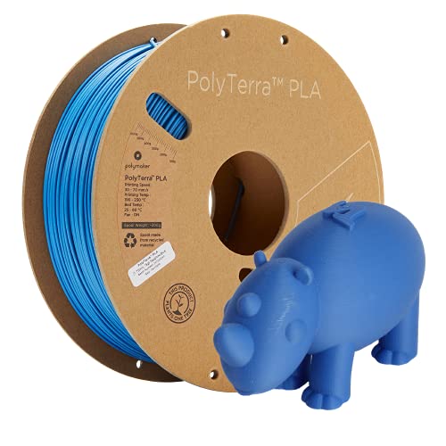 Image of Polymaker Matte 1.75mm Sapphire Blue PLA, 1kg Spool - PolyTerra 3D Printer Filament
