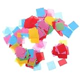 MERRYHAPY Coriandoli Quadrati di Carta Velina Colorata 45g, Scaglie di Coriandoli per Feste e Matrimoni, Decorazioni Leggere per Compleanni e Shower