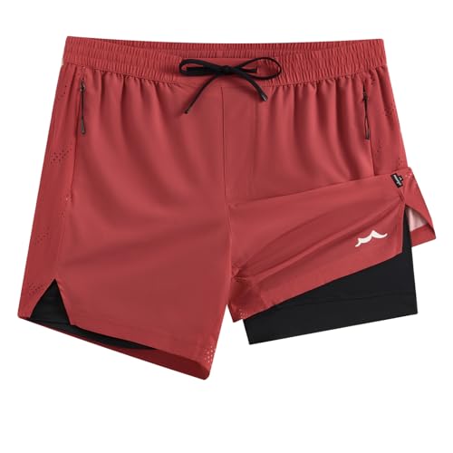 Image of maamgic Men's Athletic Running Shorts with Liner Ultra Lightweight Workout Shorts 5 inch / 7 inch