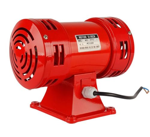 120dB Air Raid & Tornado Siren – 110V Electric Emergency Alarm, Dual-Way Wind Spiral, Aluminum Alloy, IP44, Base-Mounted, For Industrial & Public Use