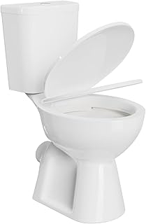 Little Meerkat Extra Tall Toilets | 19inch Comfort Tall Toilet Bowl | Toilets For Bathrooms Tall Height, Dual Flushing Rear Outlet Toilet, High Toilets For Seniors, Disabled & Tall Personb