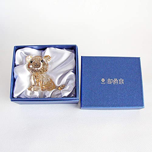 Crystal Tiger Figurine Lovely Cartoon Zodiac Collectible Ornament Animal Home Decor Birthday Gifts (Gold) #TOP7