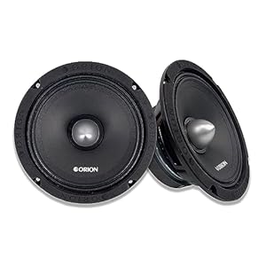 ORION Cobalt CM65 High Efficiency 6.5″ Mid-Range Bullet Loudspeakers, 1000W Max Power, 250W RMS, 4 Ohm, 1.5″ Voice Coil – Pro Car Audio Stereo, Midrange Speakers (Pair)
