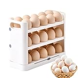 JIEBWCHA Soporte Para Huevos | Dispensador Ahorrador de Espacio,Organizador de Huevos de Refrigerador Almacenamiento de Encimera - Para Congelador Encimera Despensa Armario Camping Apartamento Casa De