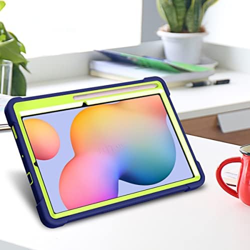 Vakarey Compatible with Samsung Galaxy Tab S6 Lite Case Kids,Shockproof Cover for Samsung Tab S6 Lite 2022 SM-P610/P615/P613/P619,Blue+Green