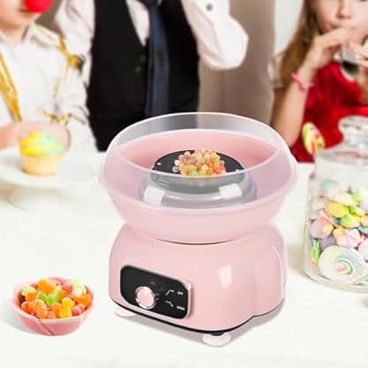 500W Elektrische Zuckerwattemaschine, Astronautenform Cotton Candy Maschine 1850RPM Reiner Kupfermotor Zuckerwatte Maschine mit Stäbchen und Messlöffel für weißen Zucker Buntzucker Würfelzucker Blau – Bild 3