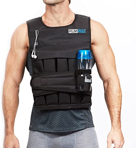 RUNmax Run Fast 12lb-140lb Weighted Vest (with Shoulder Pads, 50lb) - Thumbnail 2