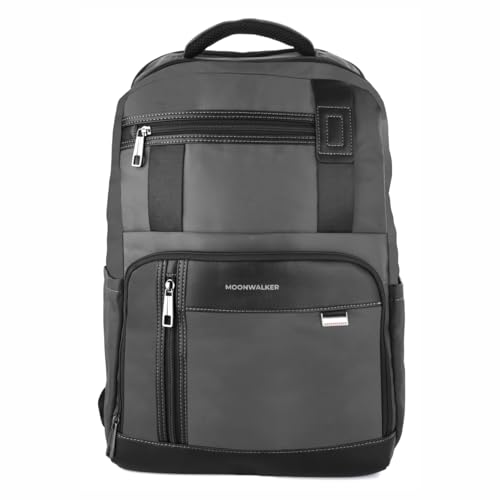MOONWALKER Unsiex Backpack Laptop | 16 inch laptop with Anti-Theft compartment | Multi-Pocket Office, College & Commuter Backpack | Stylish Minimal professionals Bag - Saturn Grey