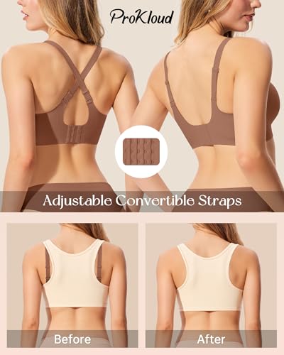 Image of ProKloud Bras for Women No Underwire Wireless Full Coverage Jelly Bras | Seamless Push Up Bralettes Support T-shirt Bra,Comfortable Everyday Bra,Water Drop Design