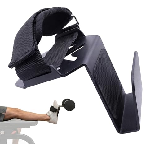 Single Leg Dumbbell Tib Trainer for Tibialis Raises Tib Bar Alternative for Home Gym Secure Narrow Slot Holds Most Dumbbells Firmly Adjustable Foot Strap with Neoprene Padding