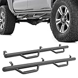 Rough Country Nerf Step Bars for Toyota Tacoma (2005-2023) 5' Short Bed - Rugged Full Length Nerf Bars with Side Steps, Bolt-On Install