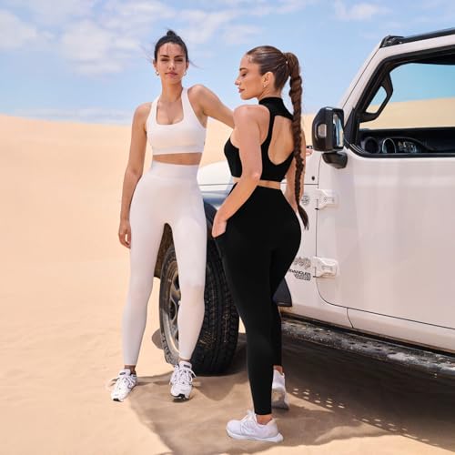 High Waisted Leggings for Women - No Front Seam Tummy Control Soft Yoga Pants for Workout Athletic Seamless Leggings3