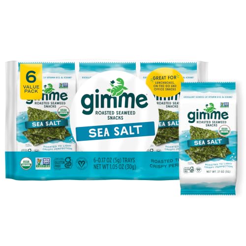 Gimme 6 CT Sea Salt Organic Roasted Seaweed...