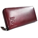 [ピーナッツ] スヌーピー 財布 大人 長財布 姫路レザー ラウンドファスナー 大容量 本革 [90940] (ボルドー)