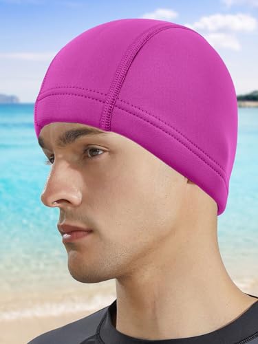 Image of Wetsuit Neoprene Diving Hood 2mm Men Women Thermal Swim Scuba Cap | 2mm adult and Youth Swimming Surfing Snorkeling Beanie Long Curly Hair Clean Warm Triathlon Wet Suit Hat Open Water Kayak SUP