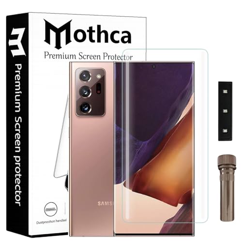 Image of Mothca Curved UV Tempered Glass Screen Protector for Samsung Galaxy Note 20 Ultra | HD Clear | Full Screen Coverage | Pack of 1