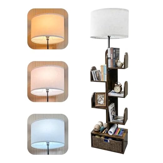Cactus Tree Floor Lamp and Bookshelf