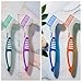 Denture Cleaning Brushes 4-Pack with Dual-Angle Heads - Soft Nylon Bristles & Ergonomic Grip, Travel Brush Kit (Blue/Orange/Green/Purple) | Denture Care Essentials,Heartwarming Gift for Elderly
