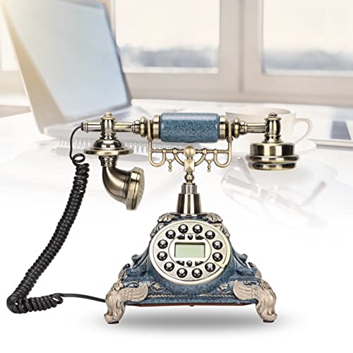 Teléfono fijo retro antiguo con display retroiluminado y manos libres miniatura 2