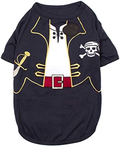 Parisian Pet - Captain Sparrow - Pirate Costume for Dogs | Funny Halloween Outfit for Dogs and Cats| Size - S