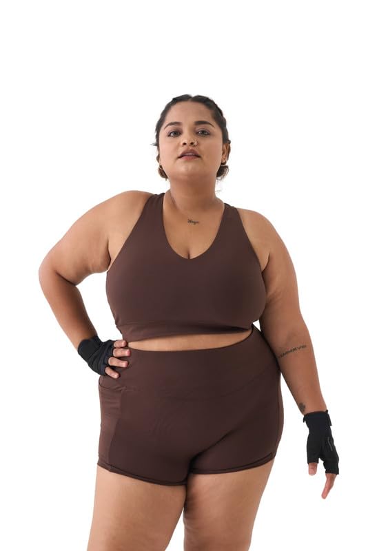 Spirit Animal Plus Size Sports Bra for Women | Workout Bra for Women | Inbuilt Support Band | Sweat Wicking Fabric | Cross...
