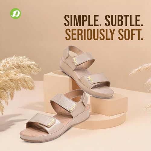 Image of DOCTOR EXTRA SOFT Women's Comfort Sandals with Memory Foam Cushion & TPR Outsole|Stylish & Lightweight Casual & Non-Slip Diabetic | Orthopedic Flip Flops /Slippers Adjustable Strap Ladies & Girls D-619