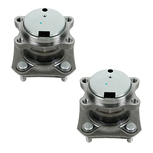 Image of TRQ 2 Piece Rear Wheel Bearing & Hub Assembly Set Compatible with 2007-2012 Nissan Sentra