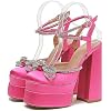 Womens Platform Ankle Strap High Heeled Lace Up Pumps Pump Rhinestone Stilettos Bowknots Wedding Sandals