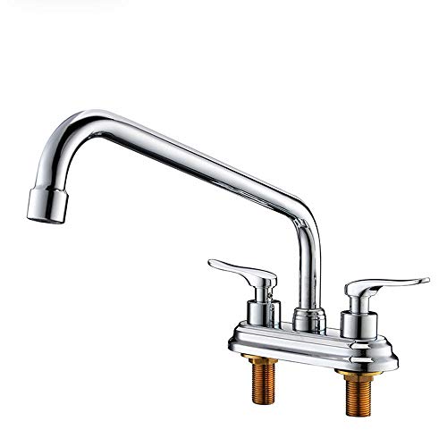 Innovation Lxy Küche Waschbecken Rührgerät Tippen 2 Loch heiß und kalt Rostfreies Stahlrohr 2 Griffe Messing Wasserhahn Passend Cover