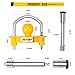 3mirrors Trailer Hitch Locks - Ball Hitch Lock + 2 Hitch Pin Lock Fits 1-7/8 Inch, 2 Inch, 2-5/16 Inch Couplers for Trailer Truck Car Boat