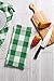 DII Buffalo Check Kitchen Collection, Classic Farmhouse Dishtowel Set, 20x30, Green & White, 3 Piece