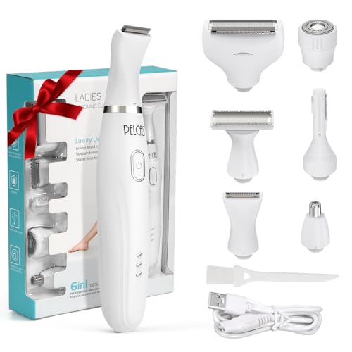 IFANZETECH Eyebrow & Facial Hair Removal for Women: 2 in 1 Rechargeable Eyebrow Trimmer & Face Shaver, Painless Electric Facial Eye brow Razors Epilator with Built-in LED Light -Perfect for Face, Lips & Body