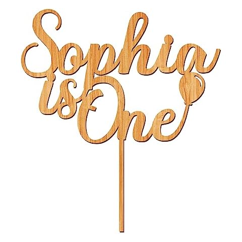 Personalised Wooden 1st Birthday Cake Topper Cover