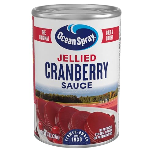 Ocean Spray Jellied Cranberry Sauce, Canned Side Dish, 14 Oz