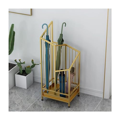 Panier à parapluie moderne porte-parapluies d'intérieur en métal avec égouttoir