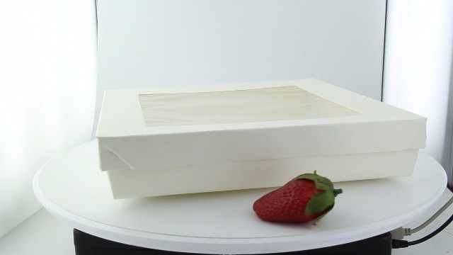 Image of White Kray Box with Window Lid (Case of 100), PacknWood - Paper to Go Containers with Lid for Takeout (102 oz, 9.8 inch x 9.8 inch x 2 inch) 210KRAYWH255