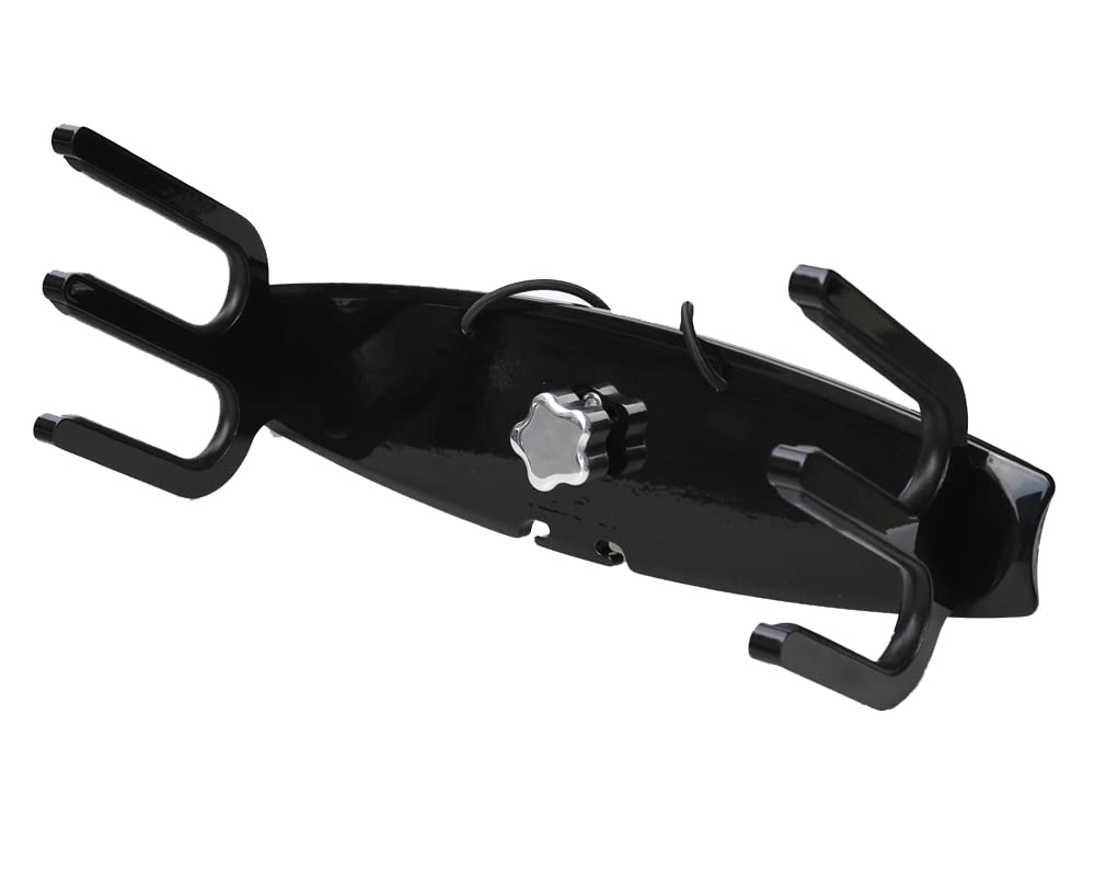 Reborn Pro Wakeboard Tower Racks for Boat, 6061 Aluminum Tines, Wake Board, Kneeboard, Ski, Clamp Sizes 1 3/4, 1 7/8, 2, 2 1/4, 2 3/8, 2 1/2, Polished or Black (Ski Black)