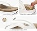 ONCAI Orthopedic Flip Flops Women with Arch Support Ladies Orthotic Recovery Sandals 2025 Comfortable Plantar Fasciitis Slip On Walking Sandal for Womans Indoor Casual Summer BeigeWhite Size 8