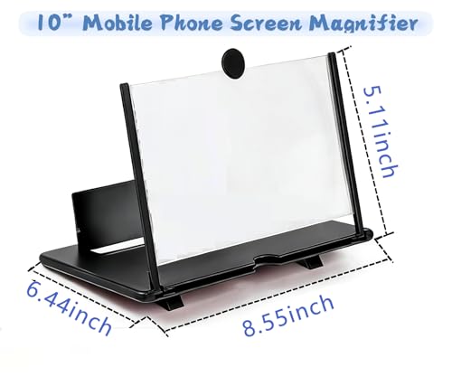Loupe d'écran de smartphone pliable avec amplificateur 3D HD noir