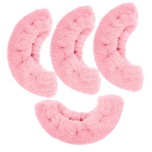 Abaodam 2Pair Elastic Plush Ice Skate Covers for Moisture Absorbing Towel Protector for Ice Hockey Figure Skating Light Pink S Practical Lightweight Accessory for Young Skaters