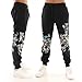 SCREENSHOT-P1165 Mens Streetwear Premium Classic Fit Urban Fleece Pants - Mask Off Skeleton Bear Animation Fashion Sweatpants-Black-XLarge