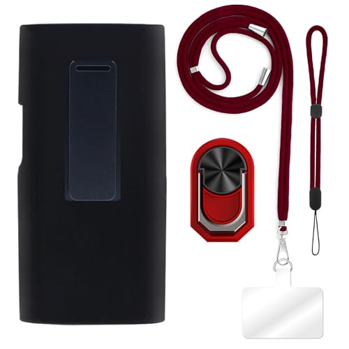 ESACMOT [4 in 1] �P�[�X Xiaomi Walkie-Talkie 3 �Ƃ̌݊�������A�X�g���b�v�A���X�g�o���h�A�����O�t���A�ϏՌ��ی�J�o�[���s�p�Z�b�g (���b�h�Z�b�g)