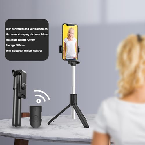 Trépied de voyage compact télescopique doté d'une télécommande sans fil intégrée - 3