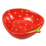 Coupe à fruits pour usage quotidien – idéale pour servir desserts, fruits, salades et bien plus . son joli motif fraise apportera une touche de gaieté à vos repas