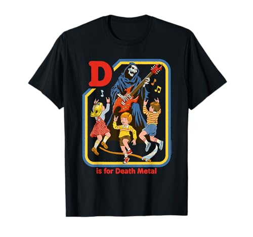 Steven Rhodes D is for Death Metal Grim Reaper Retro Humor T-Shirt