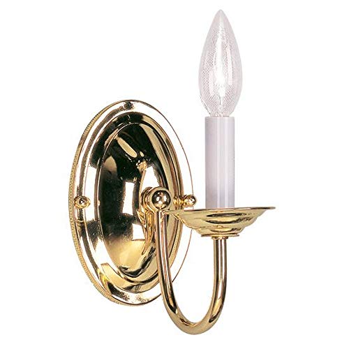 Livex Lighting 4151-02 Wall Sconce with No Shades, Polished Brass