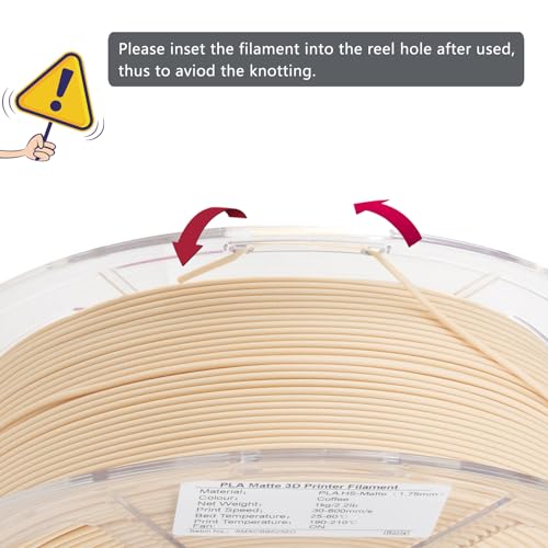 Image of iSANMATE High Speed PLA 3D Printer Filament, Matte Light Brown Beige PLA Filament 1.75mm Designed for High Speed 30-600mm /s, Fast Printing Speed PLA, Dimensional Accuracy ±0.02mm, 1kg Spool (2.2lbs)